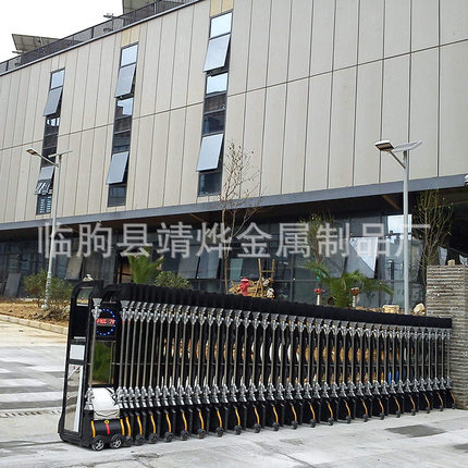 电动伸缩门 不锈钢无轨自动庭院围墙门工厂学校单位折叠大门