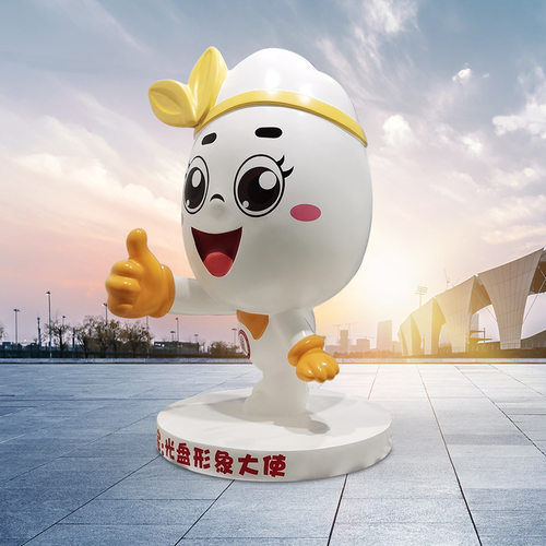 定制玻璃钢公仔工艺品雕塑商场动漫IP景观小品网红打卡通人物立体