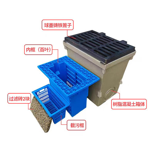 环保型雨水口截污式面源污染处理器PE滚塑成品复合树脂环保集水井