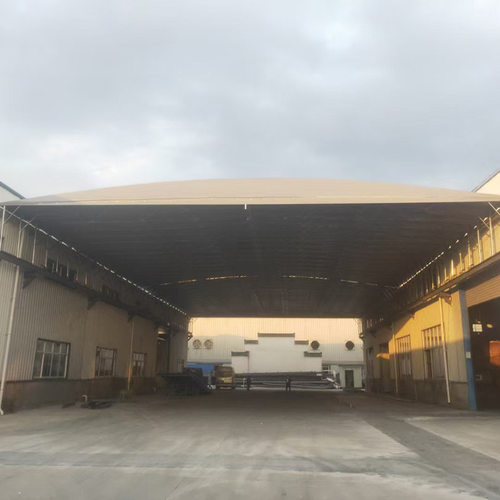 厂家电动推拉雨棚 大型户外伸缩式遮阳活动蓬 电动仓库夜市推拉棚