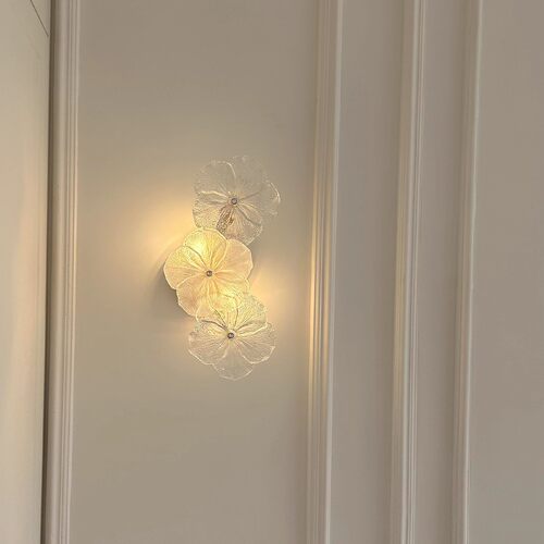 法式复古壁灯玻璃花朵墙灯特别的壁饰灯中古风走廊过道壁挂灯轻奢