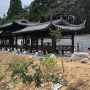 跨境严选厂家实木户外长廊文化长廊古建凉亭庭院亭子景观廊架凉亭