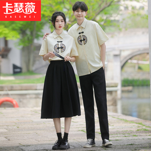 毕业班服高中生古风改良汉服套装成人礼小学初中生合唱演出学院风
