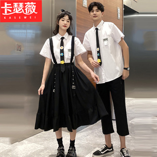 情侣装JK制服高中初中生学生班服夏季套装英伦学院风校服女生裙子