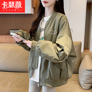 飞行员夹克外套少女冬季2025新款初中高中学生宽松加绒加厚棉上衣