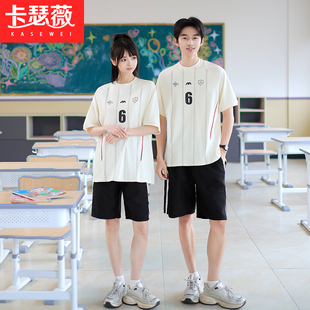 运动会班服小学生初中生高中生学院风短袖 毕业合唱演出服校服定制