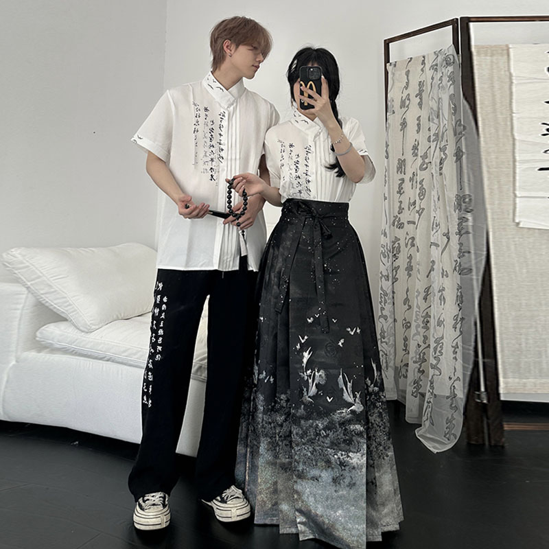 新中式国风马面裙班服套装2025夏季新款初高中学生演出服成人礼服