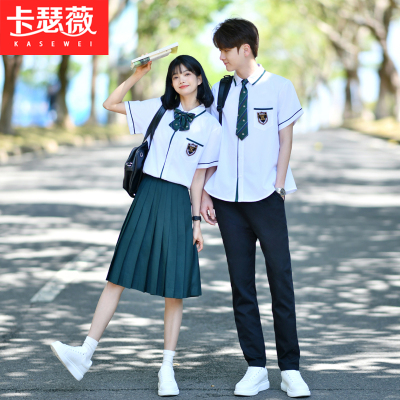 学院风夏季初中生班服高中