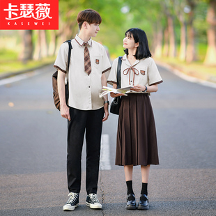 日系毕业典礼班服学院风高中生夏季JK制服套装初中生合唱演出校服