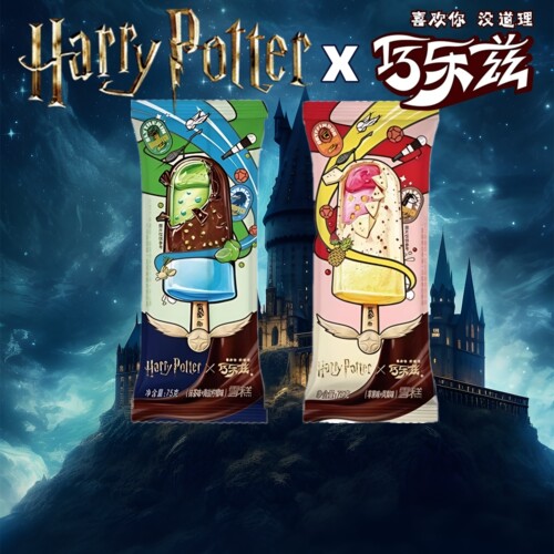 伊利巧乐兹哈利波特联名款雪糕凤梨苹果抹茶海盐柠檬味冰淇淋