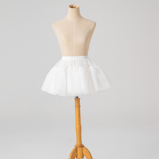 lolita裙撑日常暴力短款 无骨软纱衬裙蓬蓬裙半身裙洛丽塔狗短裙撑