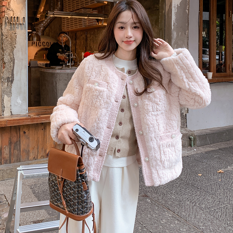 现货新款两色冬羊羔毛B098-88112普通版P155-K238羽绒版P195-K298，女装短外套，浙宝098