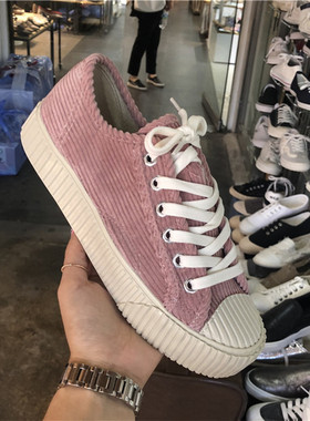 韩国东大门代购女鞋21秋季BONO系带学生贝壳头条纹软底运动单鞋潮
