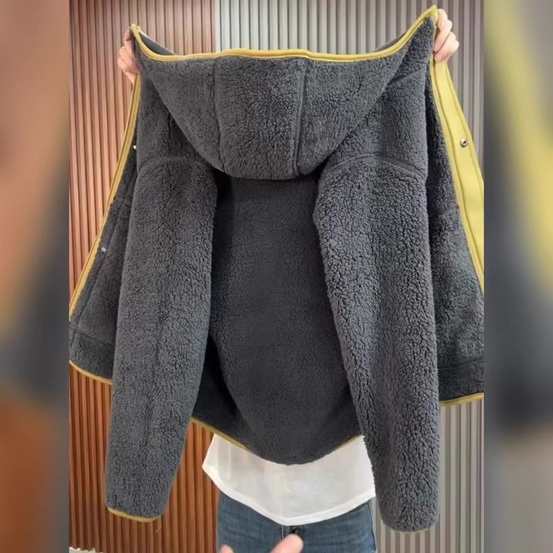 灰色连帽外套宽松显瘦洋气长袖