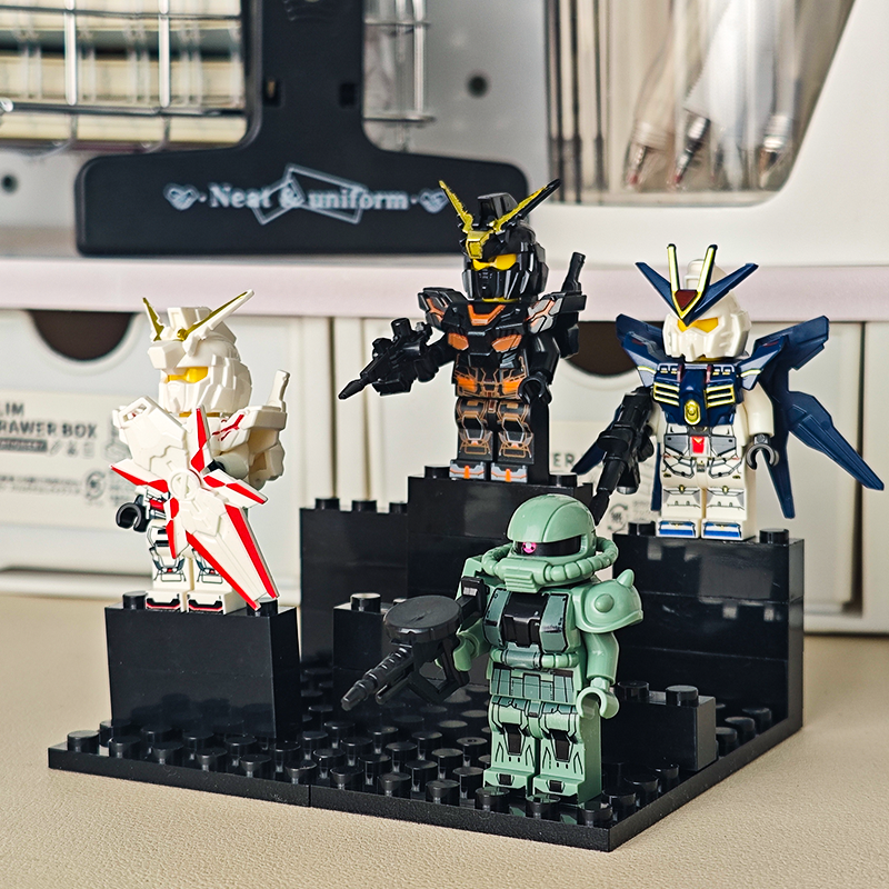 高达积木机甲人仔元祖机动战士小人模型儿童拼装玩具4岁男孩礼物