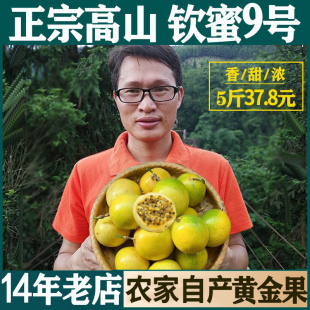 黄金百香果钦蜜9号九特大果钦密新鲜5斤包邮广西黄色10纯酸甜