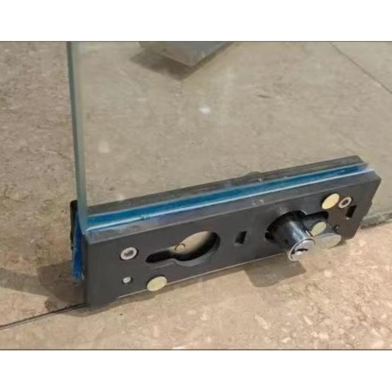 无框门玻璃门地锁商铺大门办公室地弹簧门锁夹门夹钢化门地插销.