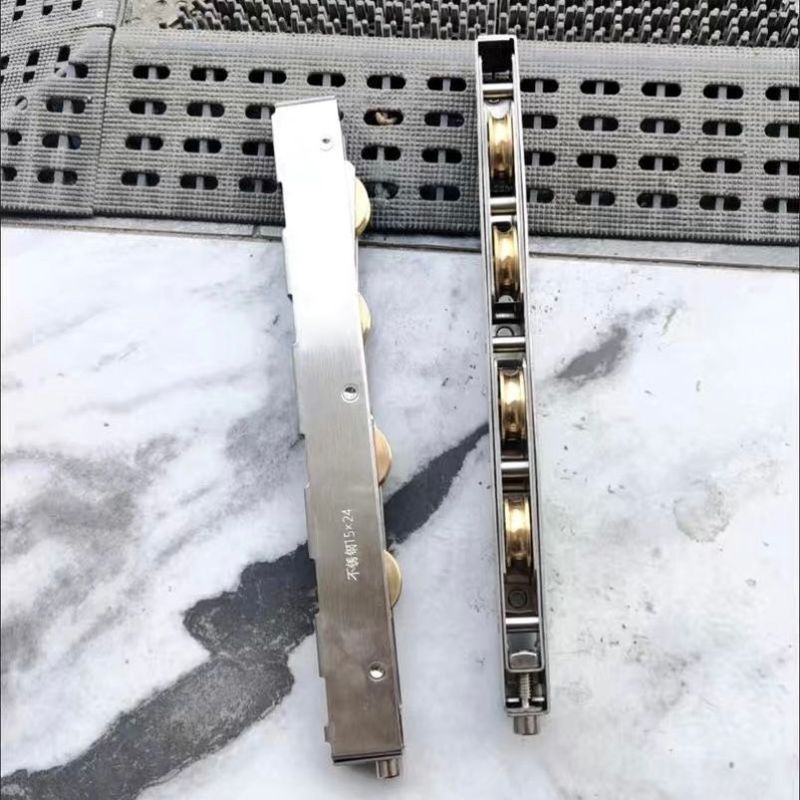 不锈钢轨道滚轮长条形重型轴承滑轮铝合金移门轮子塑钢四轮推拉.