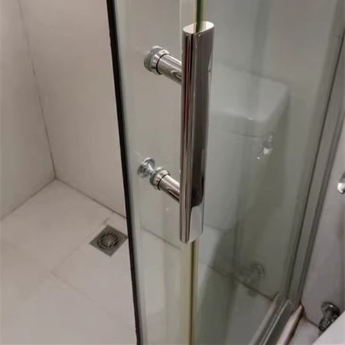 淋浴房拉手浴室玻璃门拉手304不锈钢浴室推拉移门把手孔距440mm.