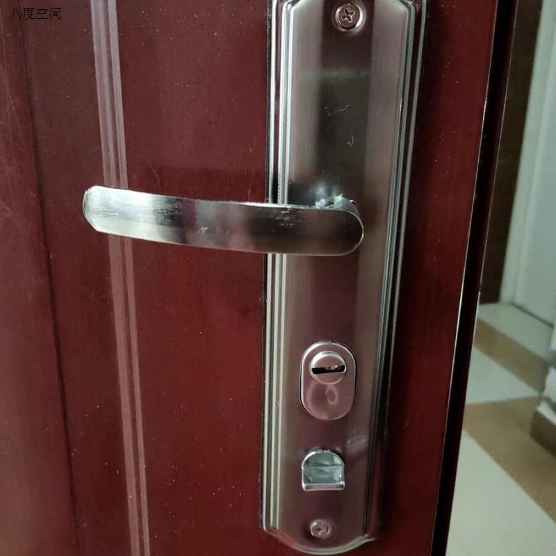 老式机械锁房门锁铁门上提木门套装不锈钢室内入户门反锁防盗门.