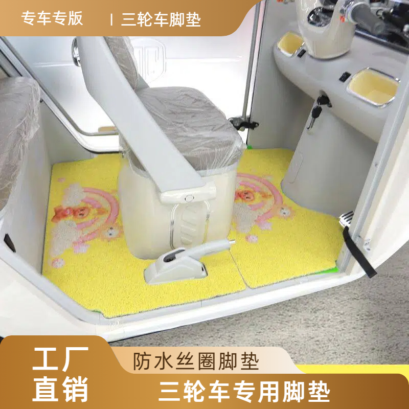 适用于金彭梦界M7电动三轮车脚垫JP1500DZK-25丝圈脚踏垫防滑耐磨