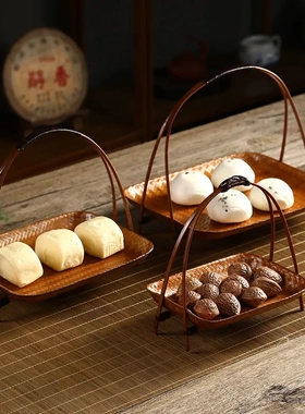 果盘日式干果点心支架托盘茶点盘