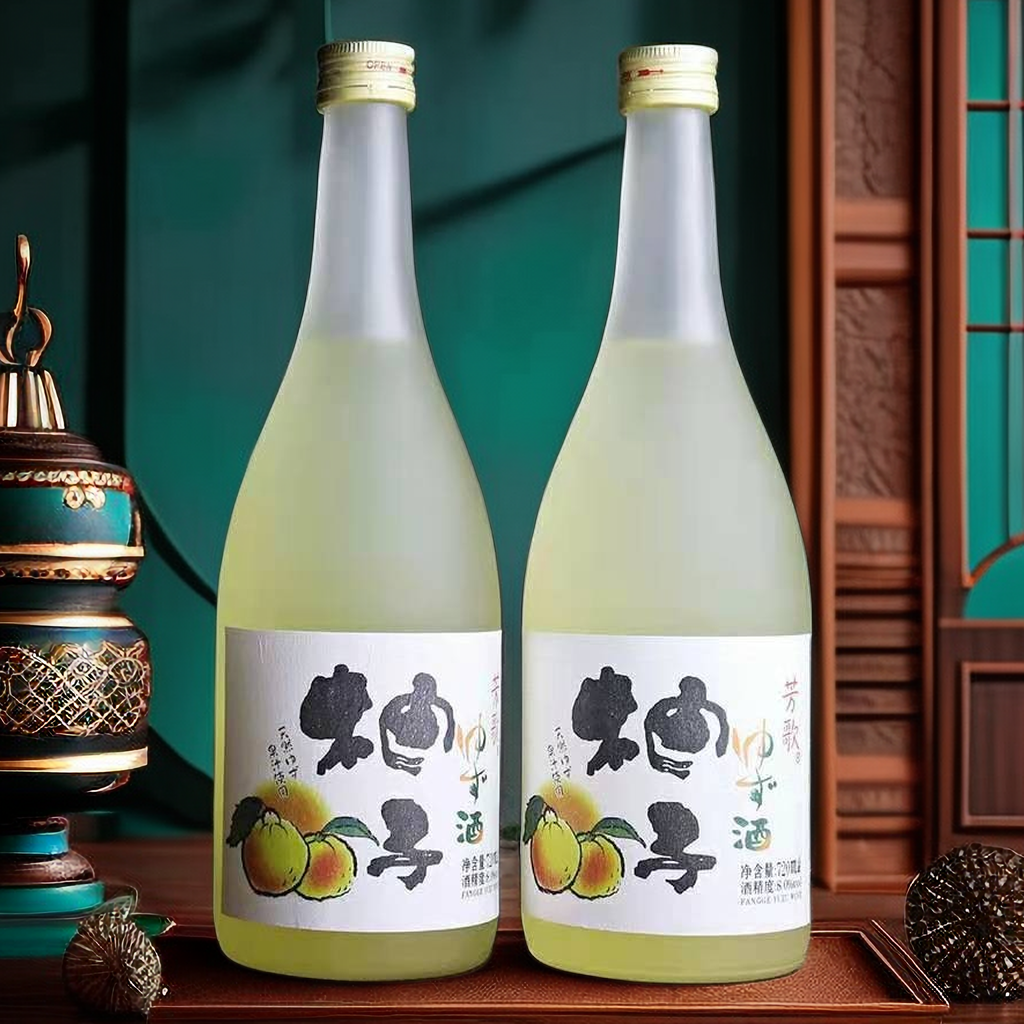 日式芳歌柚子酒利口酒果酒甜酒