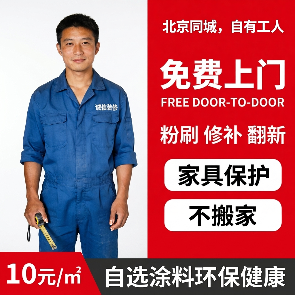 北京墙面刷新服务刷漆上门油漆工人刷墙服务墙面粉刷翻新修补改造