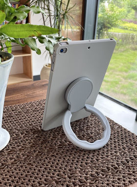 适用苹果平板2026ipad保护套air8/7/6/5/4tpu灰后盖壳pro13简约时尚ipad11九代10mini76带旋转支撑架外壳10.2