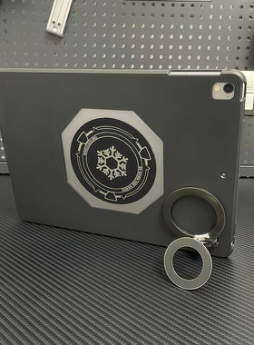 适用苹果ipadMini7平板A2996镂空保护套8.3英寸mini6黑TPU全包边后壳mini第七代a2996带双面磁吸金属支架外壳