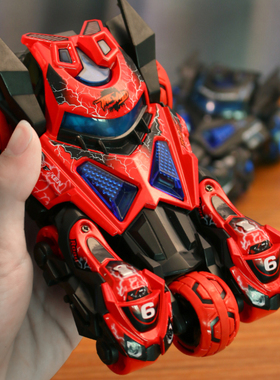 三合一弹射战车回力合金车带灯光音乐炫酷二合一摩托战车儿童玩具