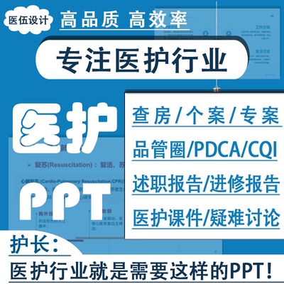 医学PPT代制作品管圈年终总结qcc
