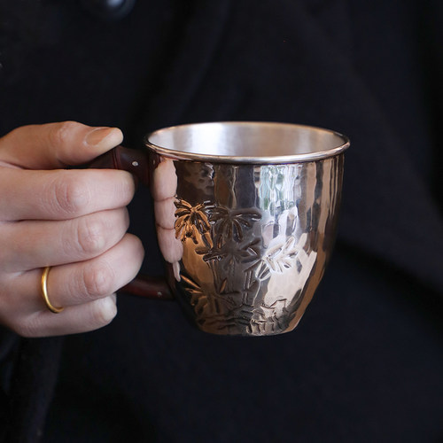 纯银时代足银马克杯做旧咖啡杯