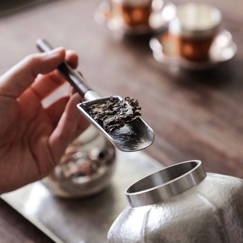 秦藏阁锡制茶铲手工茶勺取茶器