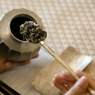 纯银时代 湘妃竹柄纯银取茶勺足银999纯手工茶铲食品级随手礼雅物