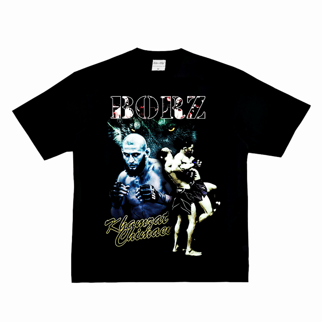 UFC 狼王 奇马耶夫 VS 李景亮 美式格斗街头复古宽松纯棉短袖Tt恤