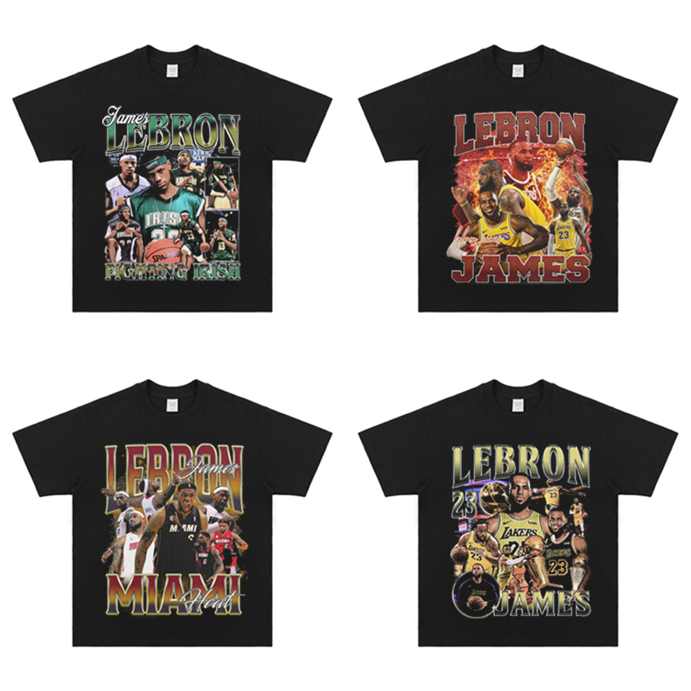Lebron James Tee勒布朗詹姆斯美式休闲复古VINTAGE短袖 重磅纯棉