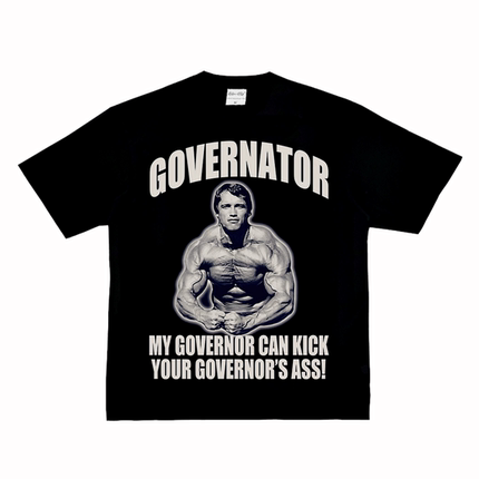 阿诺德 施瓦辛格 励志健身重磅纯棉街头复古VTG宽松美式长短袖T恤