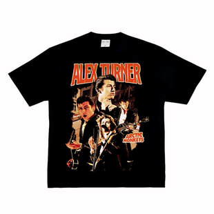 复古纯棉男女长短袖 ALEX 主唱乐队街头美式 北极猴子 T恤潮 TURNER