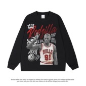 T恤男女潮牌美式 罗德曼Dennis Rodman长短袖 篮球街头嘻哈oversize