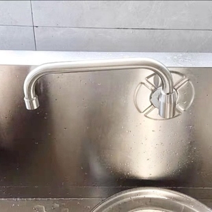 学校灶台水龙头大灶摇臂酒店食堂304不锈钢厨师旋转开关折叠厨房