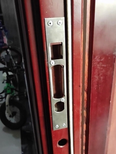 配件门锁扣片方头锁片入户门专用锁体防盗门锁导向片圆头压边条