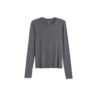 【Круглая шея в стиле средней части】 темный цветочный серый