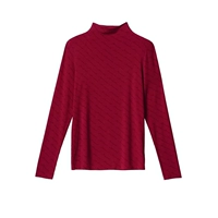 【Печатная водолазка】 Бархатный красный