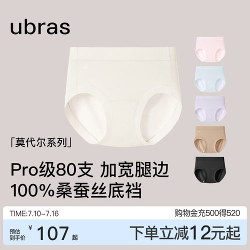 ubras80S莫代尔胖MM大码舒适内裤