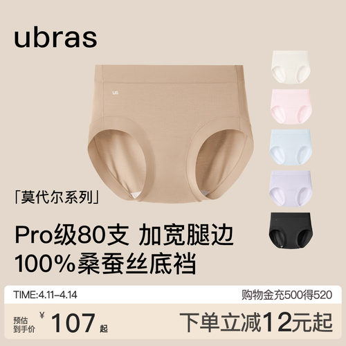 ubras80S莫代尔胖MM大码舒适内裤