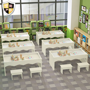 儿童多功能玩具桌沙盘桌积木游戏桌玩沙桌商场沙滩桌玩具台手工桌