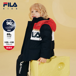 FILA斐乐儿童童装棉羽2025年冬季新款男小童常规羽绒服连帽外套