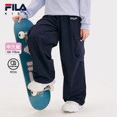 CORDURA 新款 FILA斐乐童装 儿童长裤 2025年春季 女中大童工装 裤