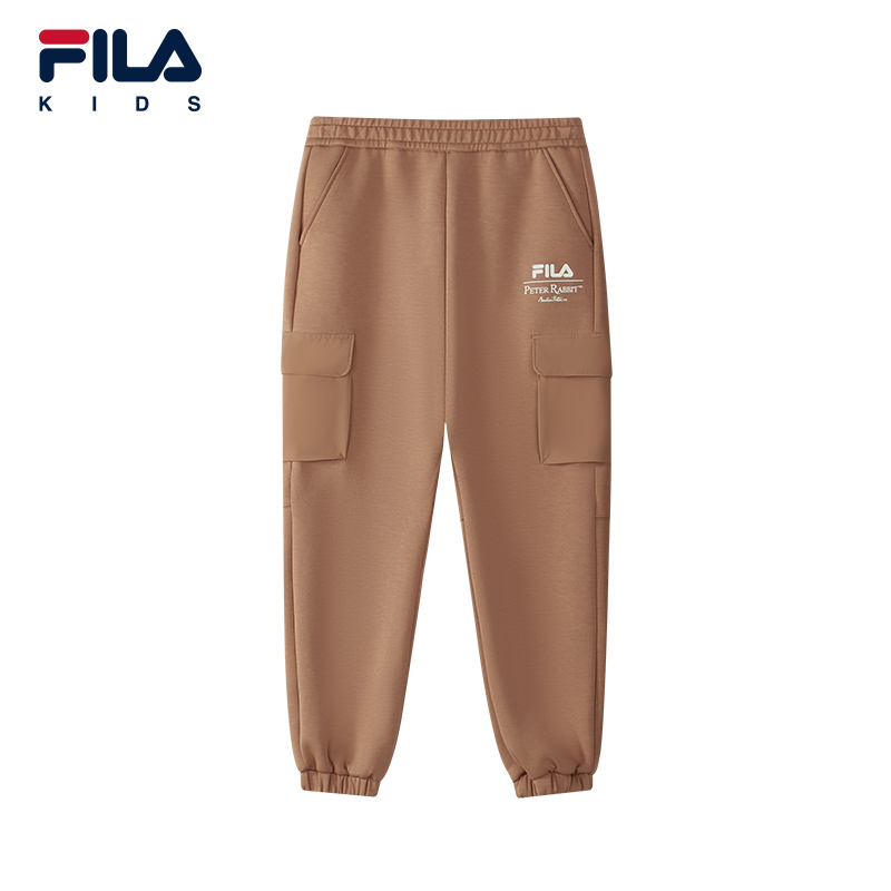 FILA X 彼得兔联名儿童童装长裤2025年冬季新款男中大童休闲裤子